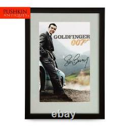 James Bond 007 Sean Connery Aston Martin Db5 Framed Photograph With Signature