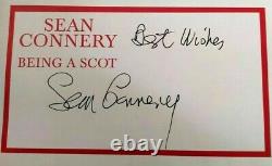 James Bond 007 Sean Connery Autographed Hand Signed Bookplate from Being A Scot