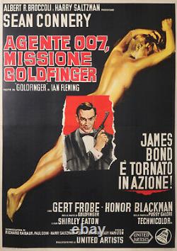 James Bond 007 Sean Connery Missione Goldfinger Original Italian Movies Poster