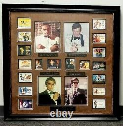 James Bond 007 Shadow Box Movies Memorabilia Sean Connery Roger Moore 36 Framed