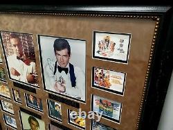 James Bond 007 Shadow Box Movies Memorabilia Sean Connery Roger Moore 36 Framed