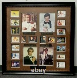 James Bond 007 Shadow Box Movies Memorabilia Sean Connery Roger Moore 36 Framed