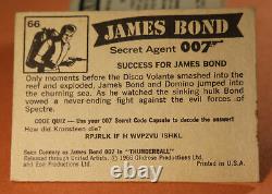 James Bond 007 THUNDERBALL Complete 66 Trading Card Set Glidrose Connery 1966