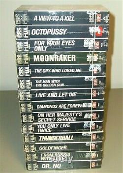 James Bond 007 VHS CBS Factory Sealed All With Watermarks 1-14 Connery Moore +