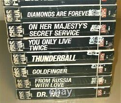 James Bond 007 VHS CBS Factory Sealed All With Watermarks 1-14 Connery Moore +