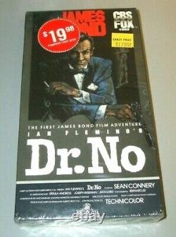 James Bond 007 VHS CBS Factory Sealed Dr. No 1984 Sean Connery 1st in CBS series