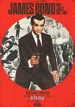 James Bond 007 jagt Dr. No ORIGINAL Kinoplakat Sean Connery / SCHLECHTER ZUSTAND