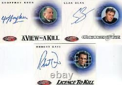 James Bond 40th Anniversary Expansion Autograph Card Set Sean Bean, Davi, Keen