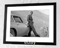 James Bond Framed Photograph Print Sean Connery 007 Black & White