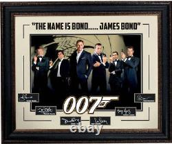 James Bond Laser Engraved Signature Framed Artwork