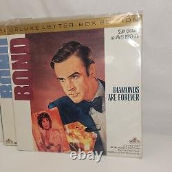 James Bond Laserdisc Letterbox Edition Lot of 12 Sean Connery Roger Moore NM