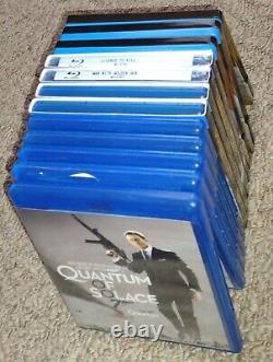 James Bond Lot of 12 Blu-rays Steelbook Slipcover Sean Connery Daniel Craig