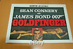 James Bond Oo7 Sean Connery Goldfinger 1964 Original French Poster Pre Release