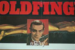 James Bond Oo7 Sean Connery Goldfinger 1964 Original French Poster Pre Release