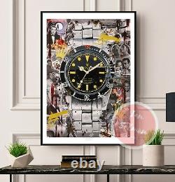 James Bond Rolex Submariner print Watch Wall Art Artwork poster Sean Connery
