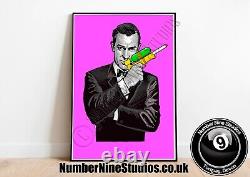 James Bond/Sean Connery Artwork Illustration, limited/rare, signed by artist