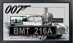 James Bond Sean Connery Daniel Craig Movie Metal Prop License Plate