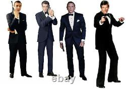 James Bond Sean Connery Lifesize Standup Standee Cutout Discount Damage Set Of 4