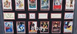 James Bond Signed Autographed Cuts Framed Collage Sean Connery Craig JSA XX76521