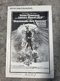 James Bond United Artists Pressbook Diamonds Are Forever Sean Connery