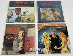 James Bond vintage Rare 1960s japanese single records x4 different, Sean Connery