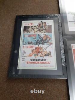 James bond Sean Connery A3 movie poster print collection framed signed 007