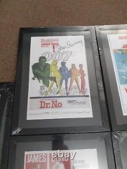 James bond Sean Connery A3 movie poster print collection framed signed 007