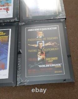 James bond Sean Connery A3 movie poster print collection framed signed 007