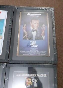 James bond Sean Connery A3 movie poster print collection framed signed 007