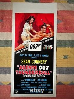 Locandina AGENTE 007 THUNDERBALL 1'Edizione 1965 James Bond SEAN CONNERY Poster