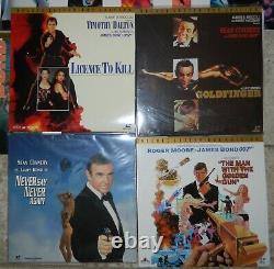 Lot of 12 JAMES BOND Collection LASERDISCS Sean Connery 007 Man With Golden Gun