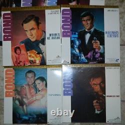 Lot of 12 JAMES BOND Collection LASERDISCS Sean Connery 007 Man With Golden Gun