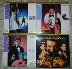 Lot of 12 JAMES BOND Collection LASERDISCS Sean Connery 007 Man With Golden Gun