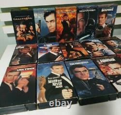 Lot of 15x James Bond 007 Collection VHS Tapes! Sean Connery & Roger Moore