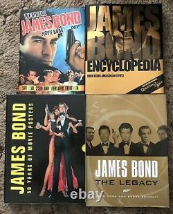 Lot of 4 James Bond Movie Books Large Coffee Table Hardcovers Sean Connery et al