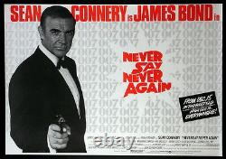 Never Say Never Again Sean Connery James Bond 1983 British Quad Nm Rolled