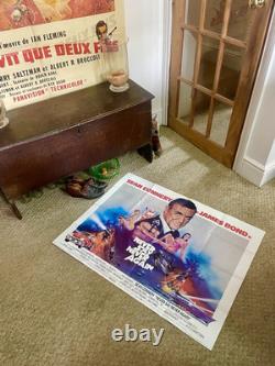 Original 1983 James Bond NEVER SAY NEVER AGAIN UK Quad Movie Poster Sean Connery