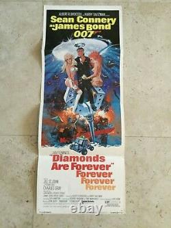 Original DIAMONDS ARE FOREVER 1971 INSERT Poster Sean Connery James Bond 007