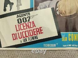 Original James Bond Movie Poster License To Kill Sean Connery Italian