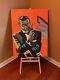 Original James Bond painting. Retro. Sean Connery. 36x48x1. Easel Not Included