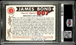 PSA 2 1965 James Bond Graded Card'Debonair But Deadly' #1 Sean Connery