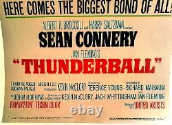 Poster on linen Sean Connery is James Bond 007 in THUNDERBALL 1965 LINENBACKED
