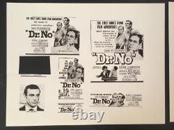 RARE Ad Sheet/Ad Slick 8 1/2 x 11 Sean Connery James Bond Dr No Goldfinger etc