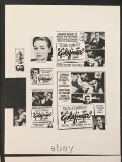 RARE Ad Sheet/Ad Slick 8 1/2 x 11 Sean Connery James Bond Dr No Goldfinger etc