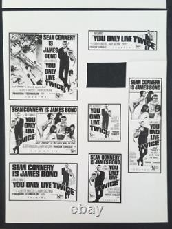 RARE Ad Sheet/Ad Slick 8 1/2 x 11 Sean Connery James Bond Dr No Goldfinger etc