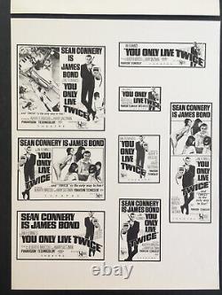 RARE Ad Sheet/Ad Slick 8 1/2 x 11 Sean Connery James Bond Dr No Goldfinger etc