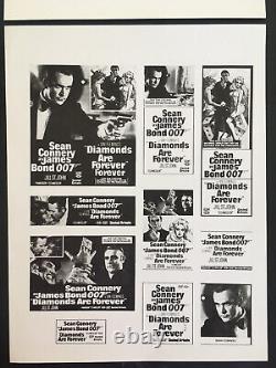 RARE Ad Sheet/Ad Slick 8 1/2 x 11 Sean Connery James Bond Dr No Goldfinger etc