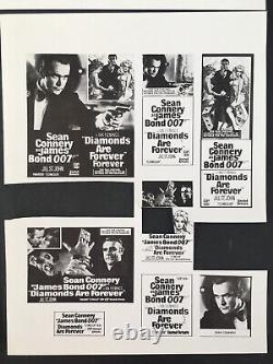 RARE Ad Sheet/Ad Slick 8 1/2 x 11 Sean Connery James Bond Dr No Goldfinger etc