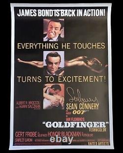 RARE! Sean Connery Signed James Bond Poster GOLDFINGER ACOA EXACT PHOTO PROOF