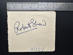 Robert Shaw Sean Connery Signed Pages AFTAL From Russia With Love James Bond